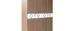 Tủ Quần Áo MFC Màu Sồi Chỉ Trắng Inox TPHCM